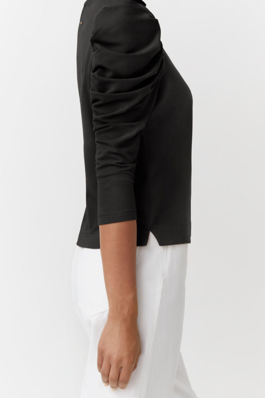 French Terry Puff Sleeve Sweatshirt