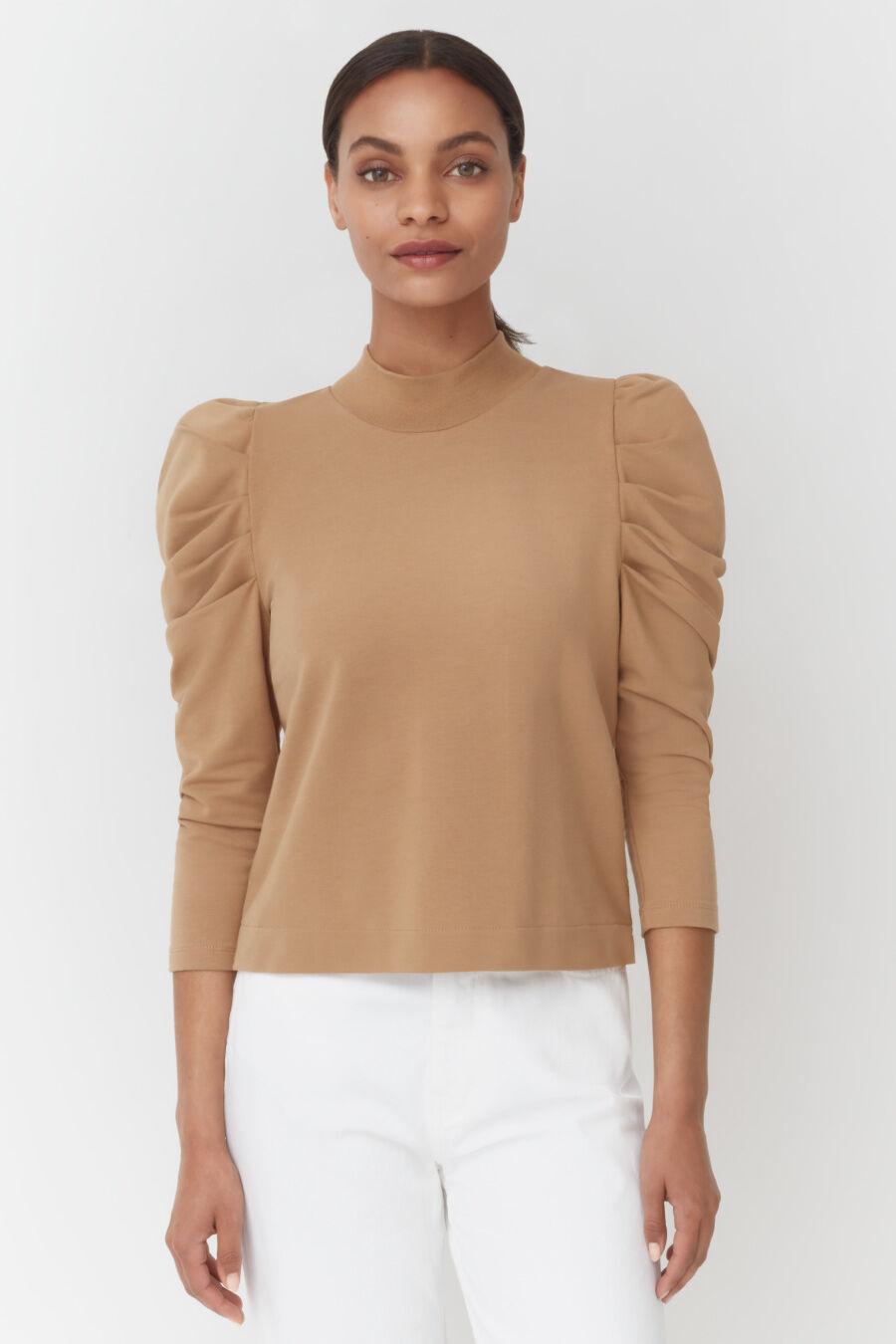 French Terry Puff Sleeve Sweatshirt
