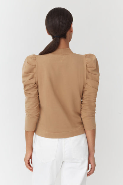 French Terry Puff Sleeve Sweatshirt