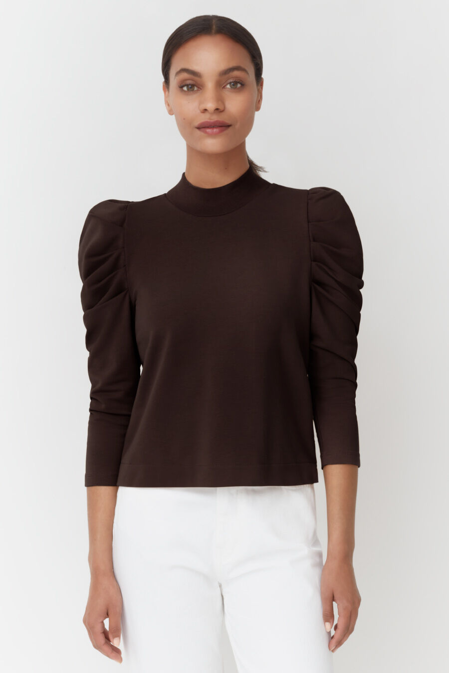 French Terry Puff Sleeve Sweatshirt