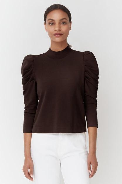 French Terry Puff Sleeve Sweatshirt