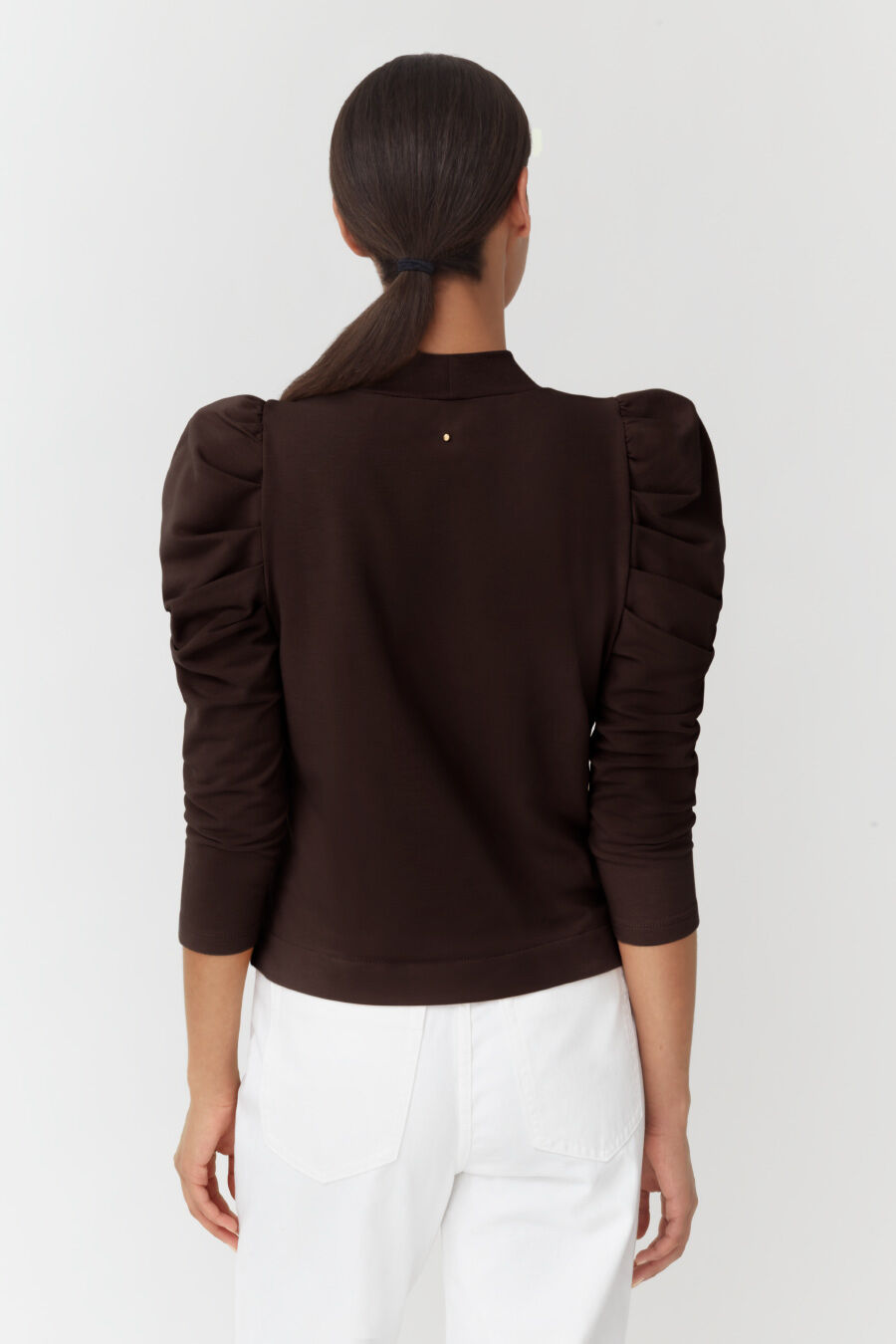 French Terry Puff Sleeve Sweatshirt