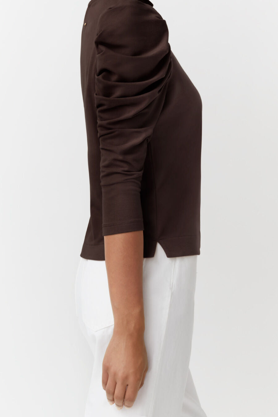 French Terry Puff Sleeve Sweatshirt
