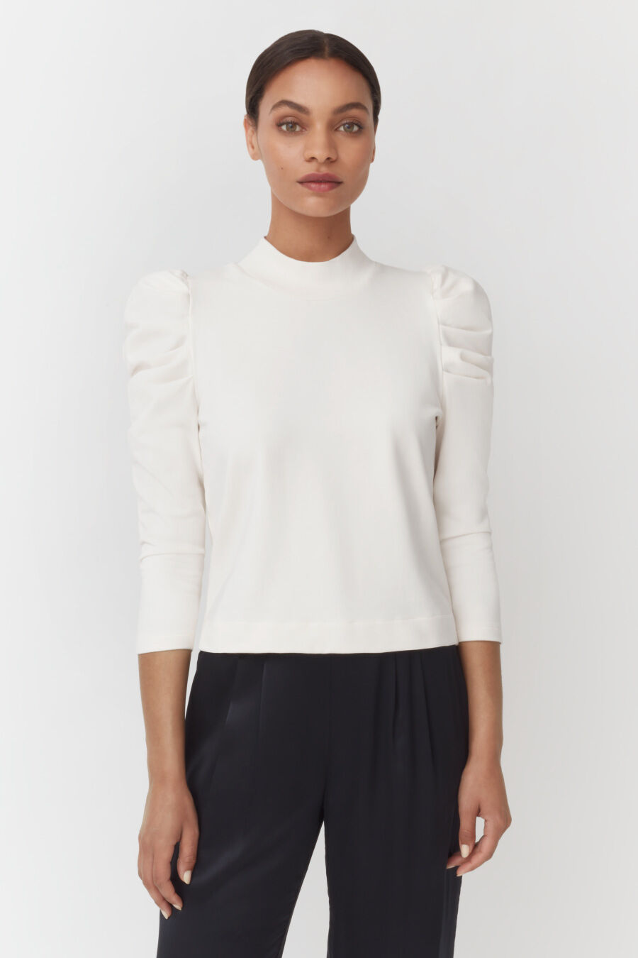 French Terry Puff Sleeve Sweatshirt
