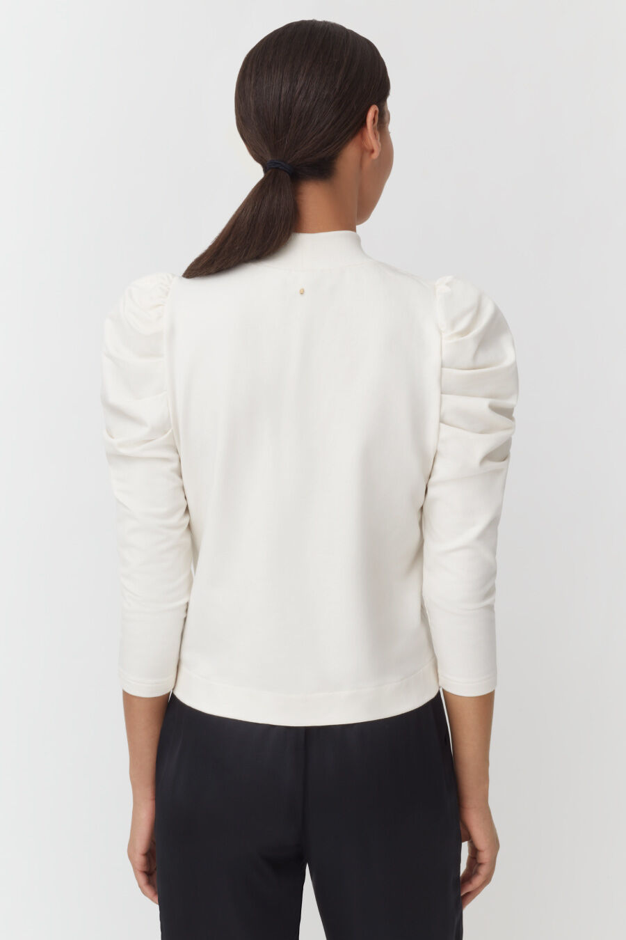 French Terry Puff Sleeve Sweatshirt