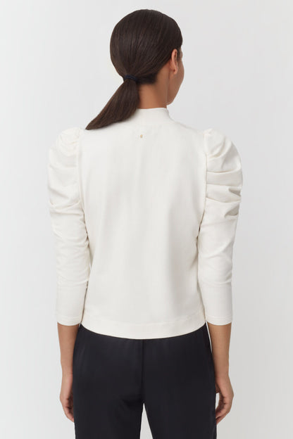 French Terry Puff Sleeve Sweatshirt