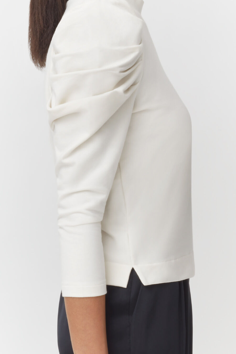 French Terry Puff Sleeve Sweatshirt
