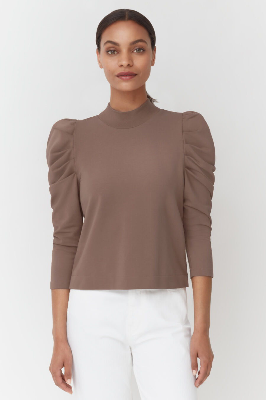 French Terry Puff Sleeve Sweatshirt