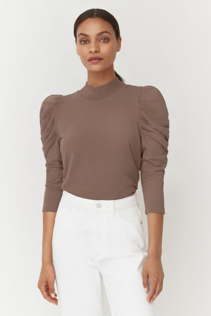 French Terry Puff Sleeve Sweatshirt