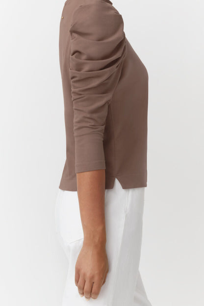 French Terry Puff Sleeve Sweatshirt
