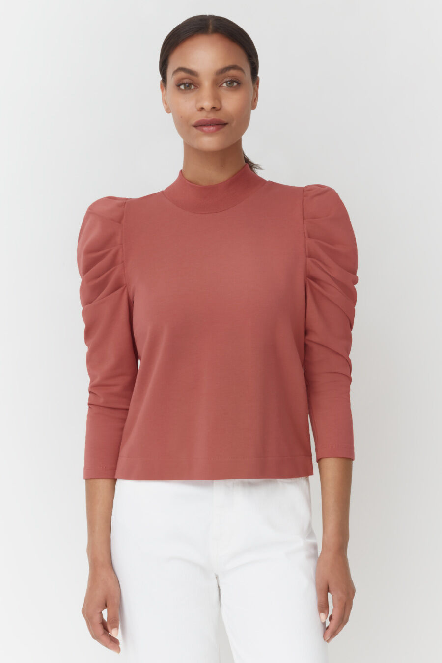 French Terry Puff Sleeve Sweatshirt