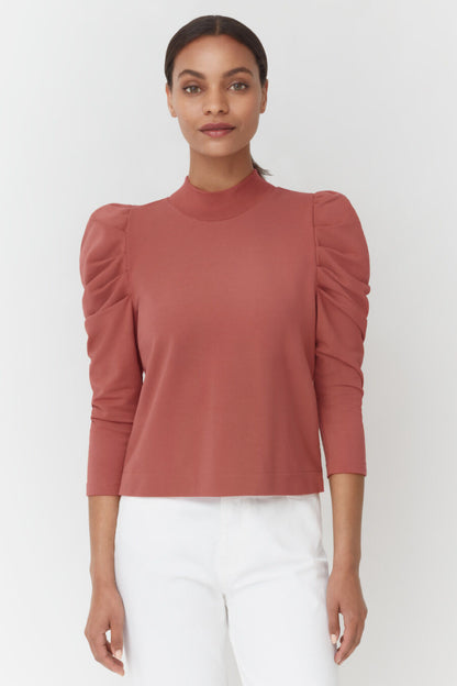 French Terry Puff Sleeve Sweatshirt