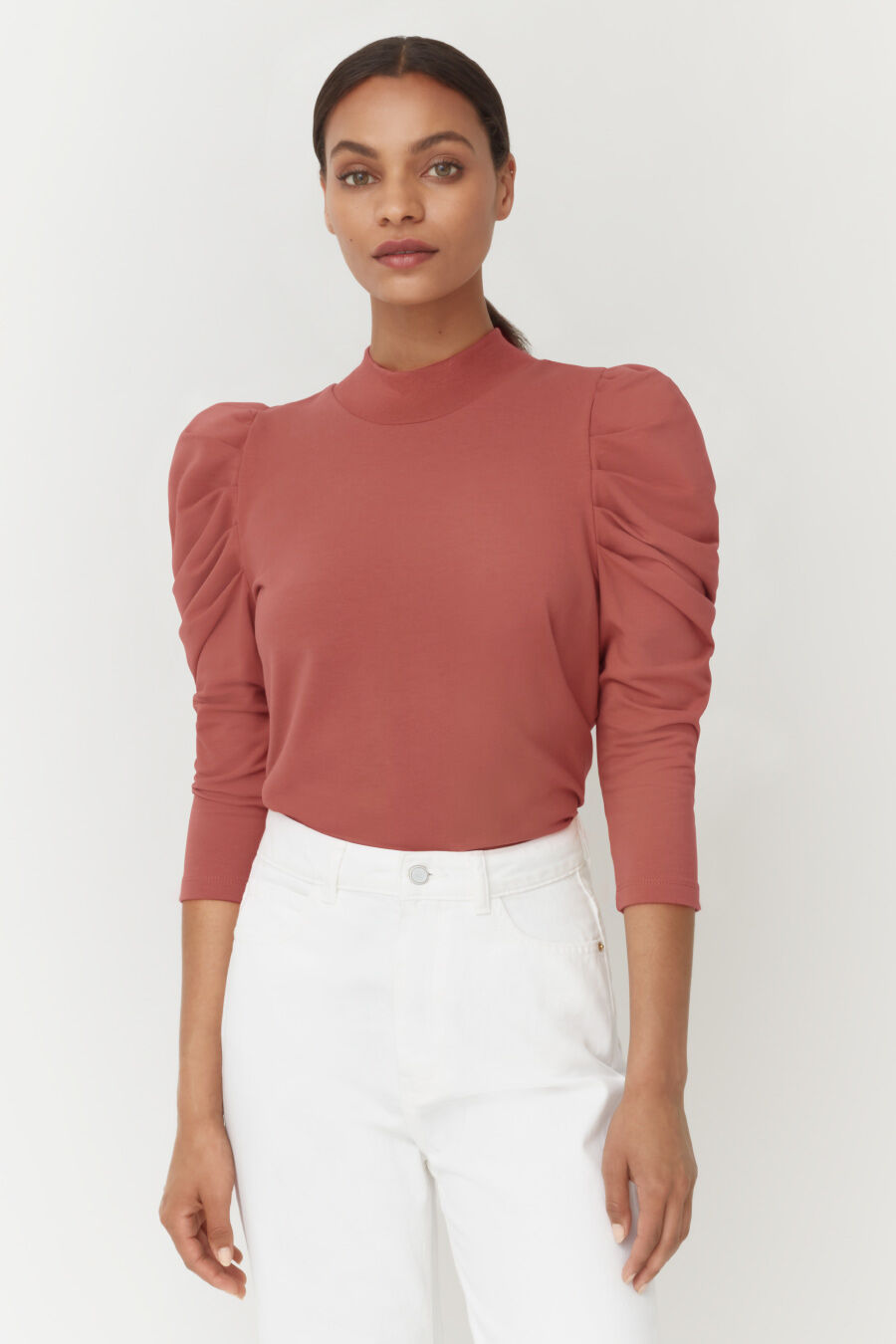 French Terry Puff Sleeve Sweatshirt