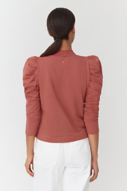 French Terry Puff Sleeve Sweatshirt