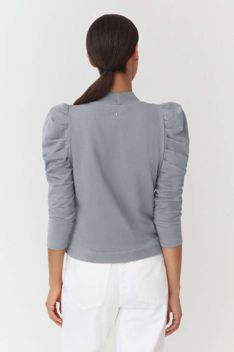 French Terry Puff Sleeve Sweatshirt
