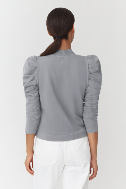 French Terry Puff Sleeve Sweatshirt