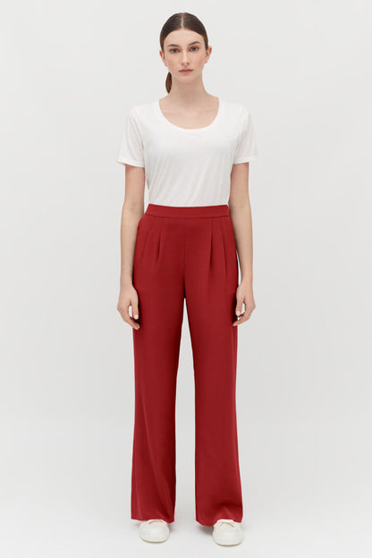Silk Wide-Leg Pant