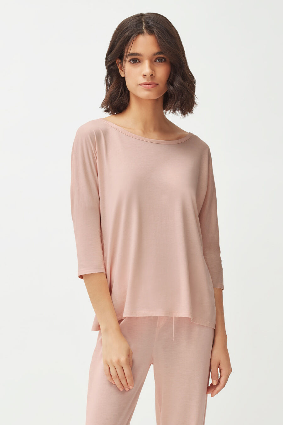 Organic Pima Drape-Back Top