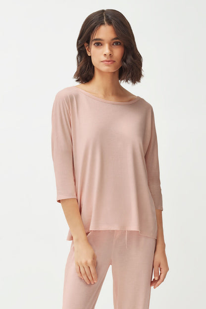 Organic Pima Drape-Back Top