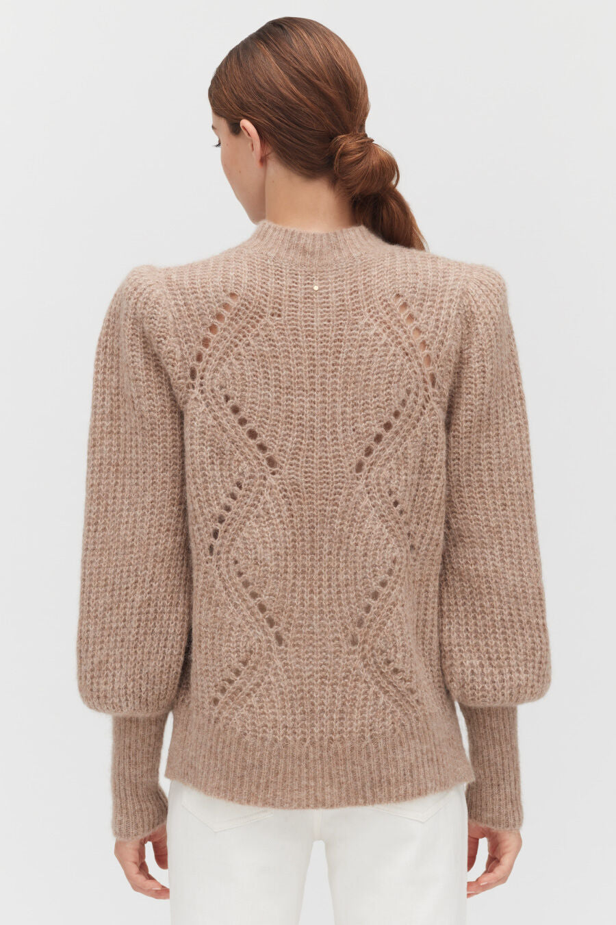 Alpaca Wool Balloon Sleeve Sweater