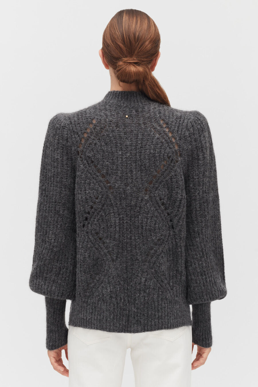 Alpaca Wool Balloon Sleeve Sweater