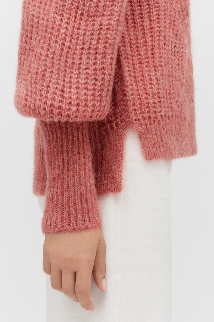 Alpaca Wool Balloon Sleeve Sweater