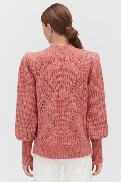 Alpaca Wool Balloon Sleeve Sweater