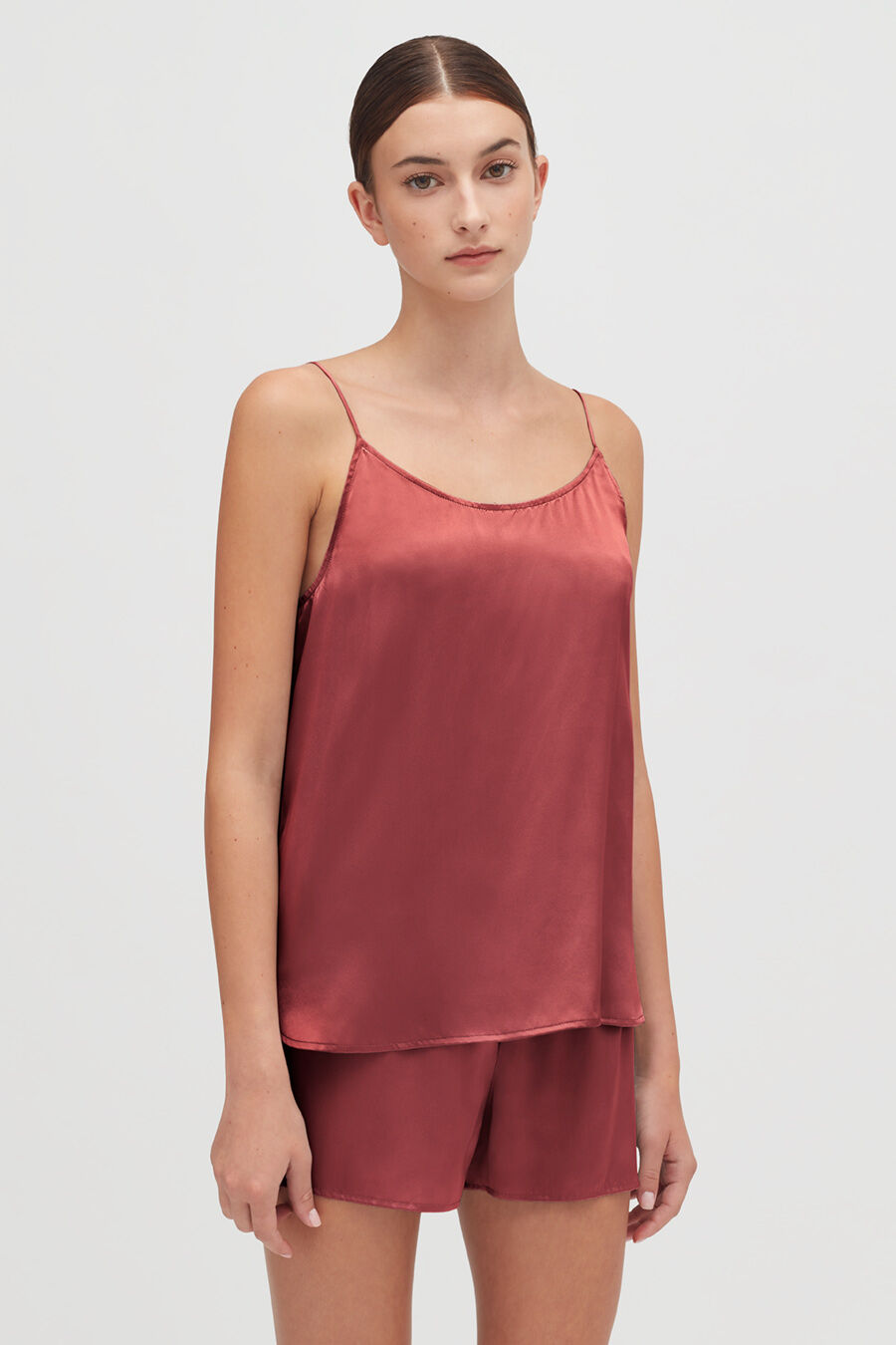 Washable Charmeuse Cross-Back Cami