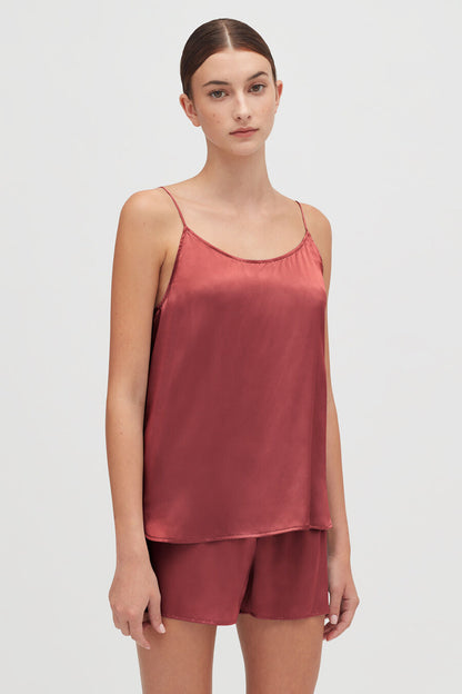 Washable Charmeuse Cross-Back Cami