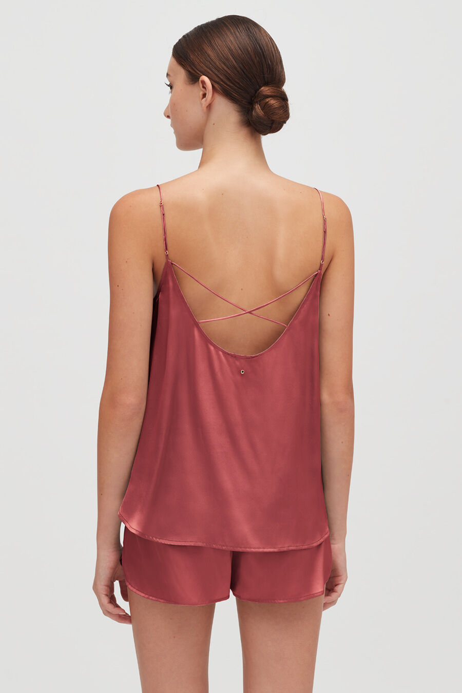 Washable Charmeuse Cross-Back Cami