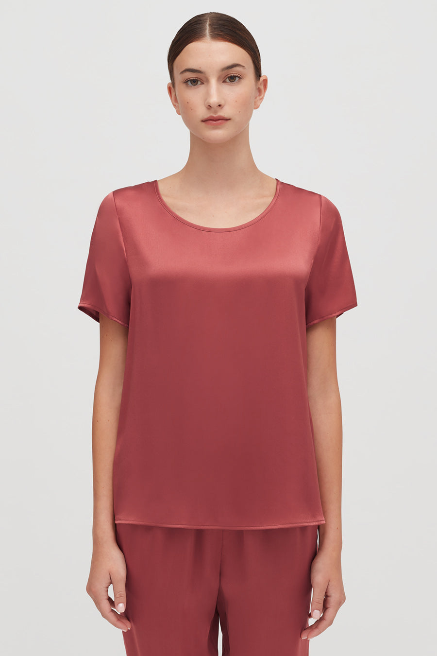 Washable Charmeuse High-Low Top