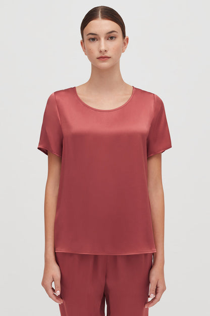Washable Charmeuse High-Low Top