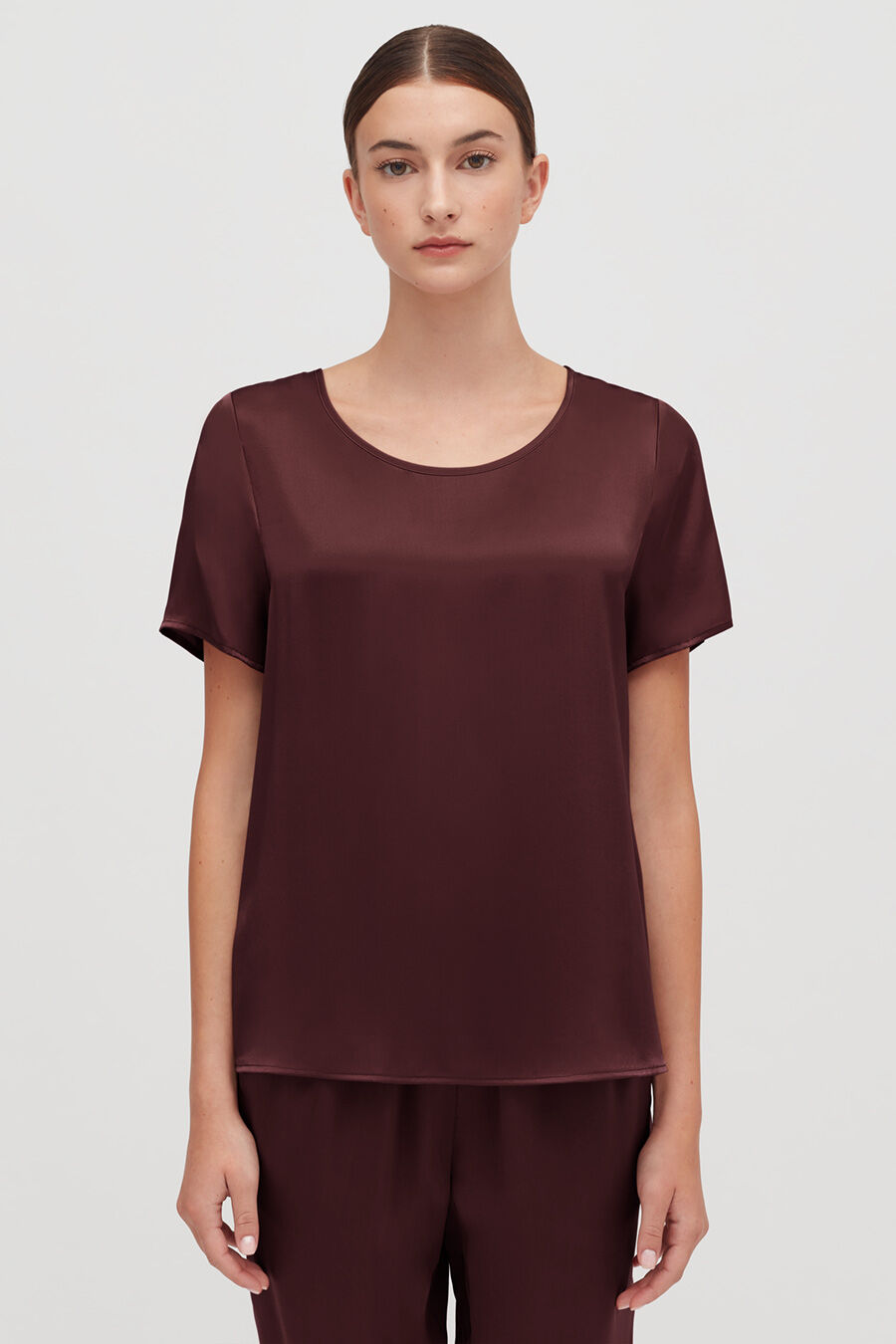 Washable Charmeuse High-Low Top