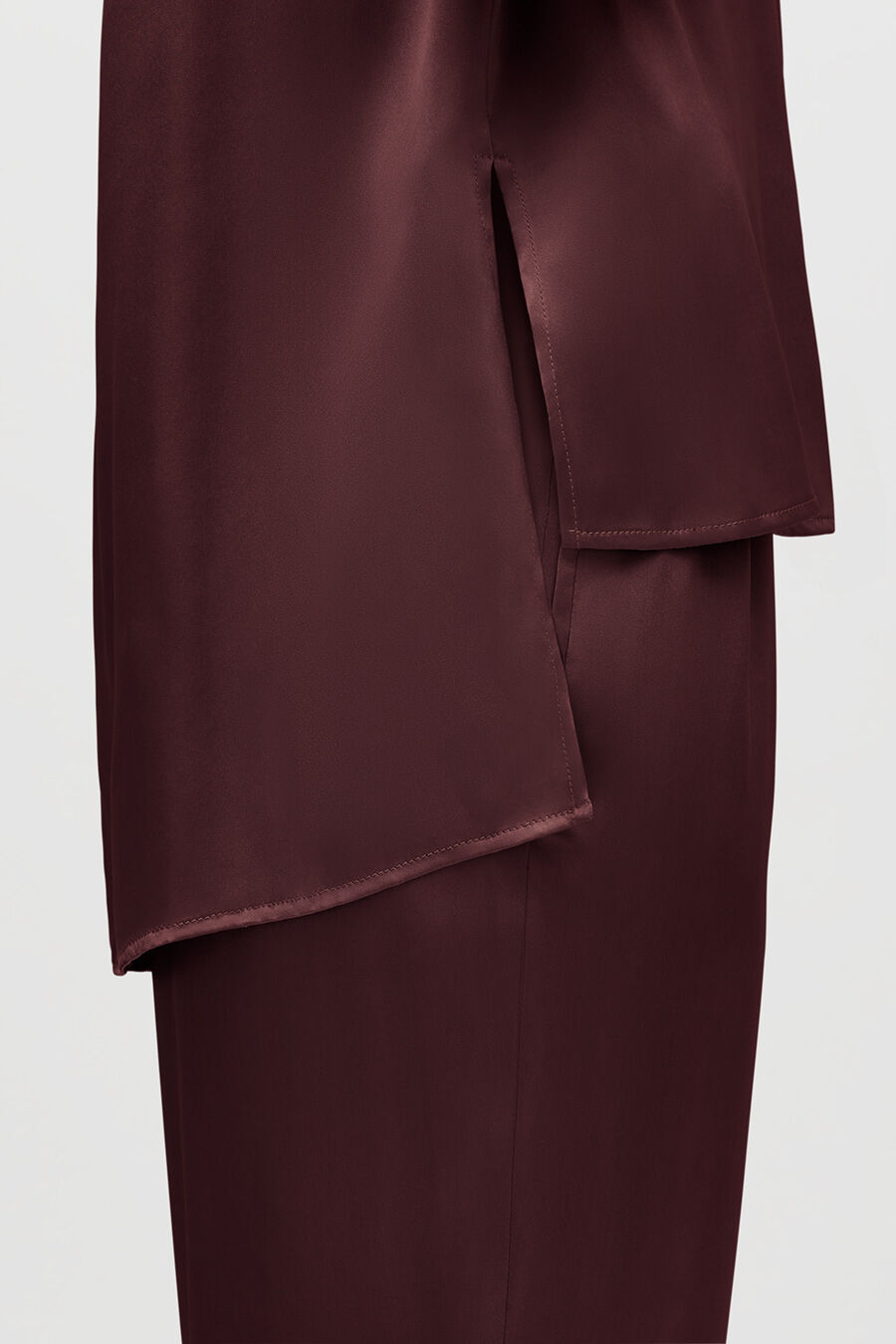 Washable Charmeuse High-Low Top