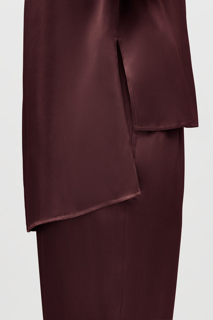Washable Charmeuse High-Low Top