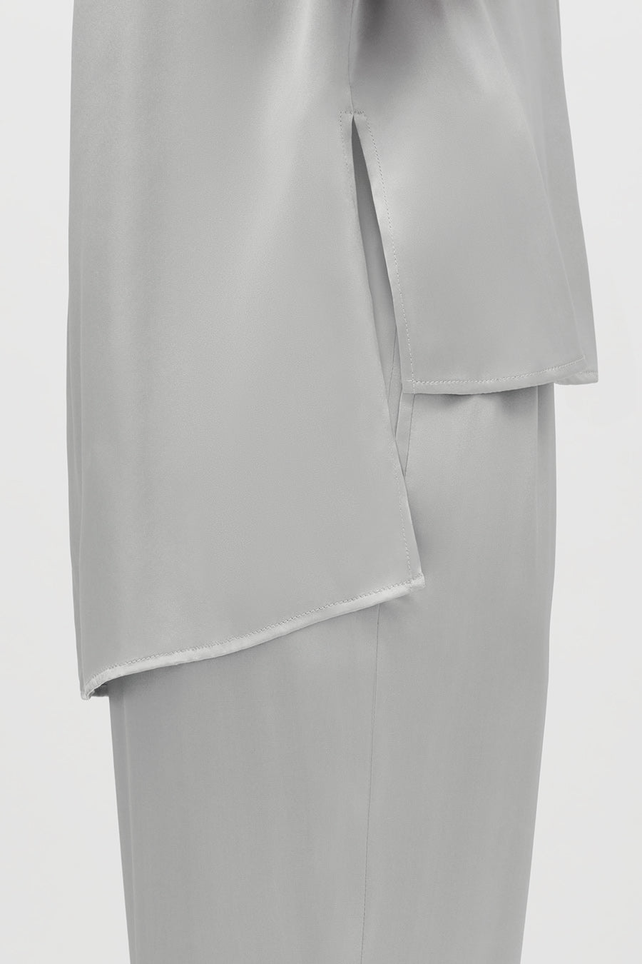 Washable Charmeuse High-Low Top