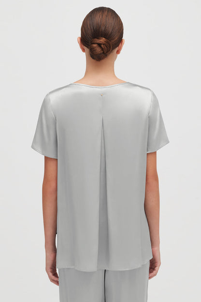 Washable Charmeuse High-Low Top