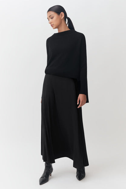 Washable Charmeuse Maxi Skirt