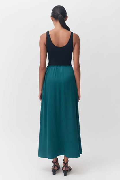Washable Charmeuse Maxi Skirt