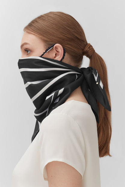 Washable Silk Striped Bandana