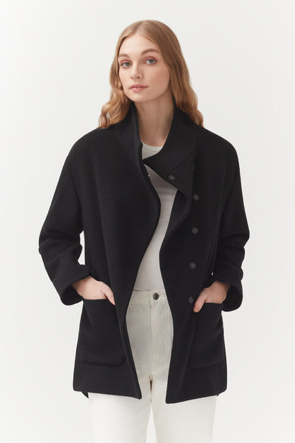 Wool High-Low Jacket