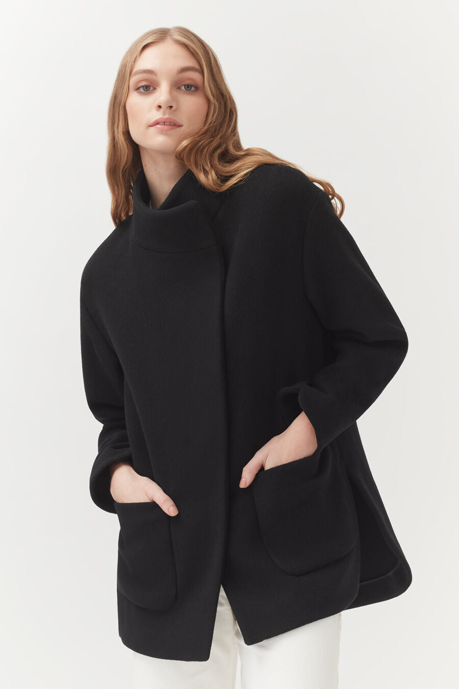 Wool High-Low Jacket