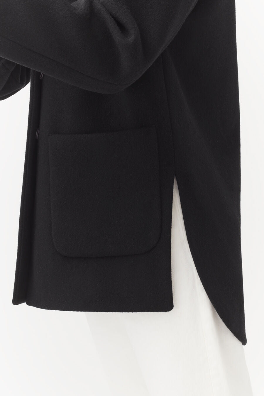 Wool High-Low Jacket