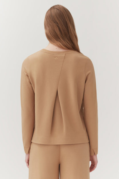 French Terry Pleat-Back Sweatshirt
