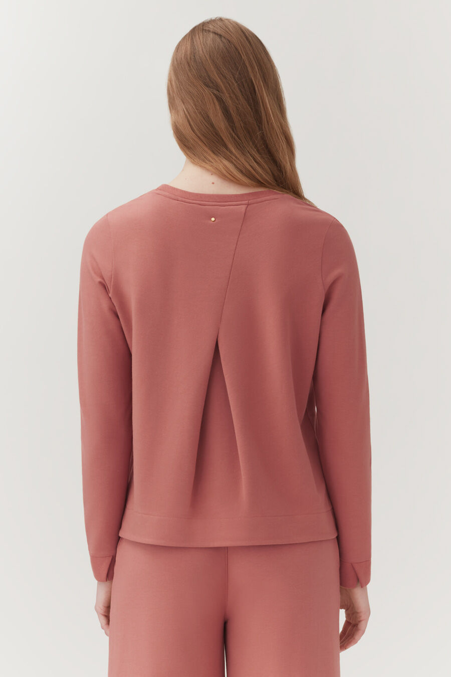 French Terry Pleat-Back Sweatshirt