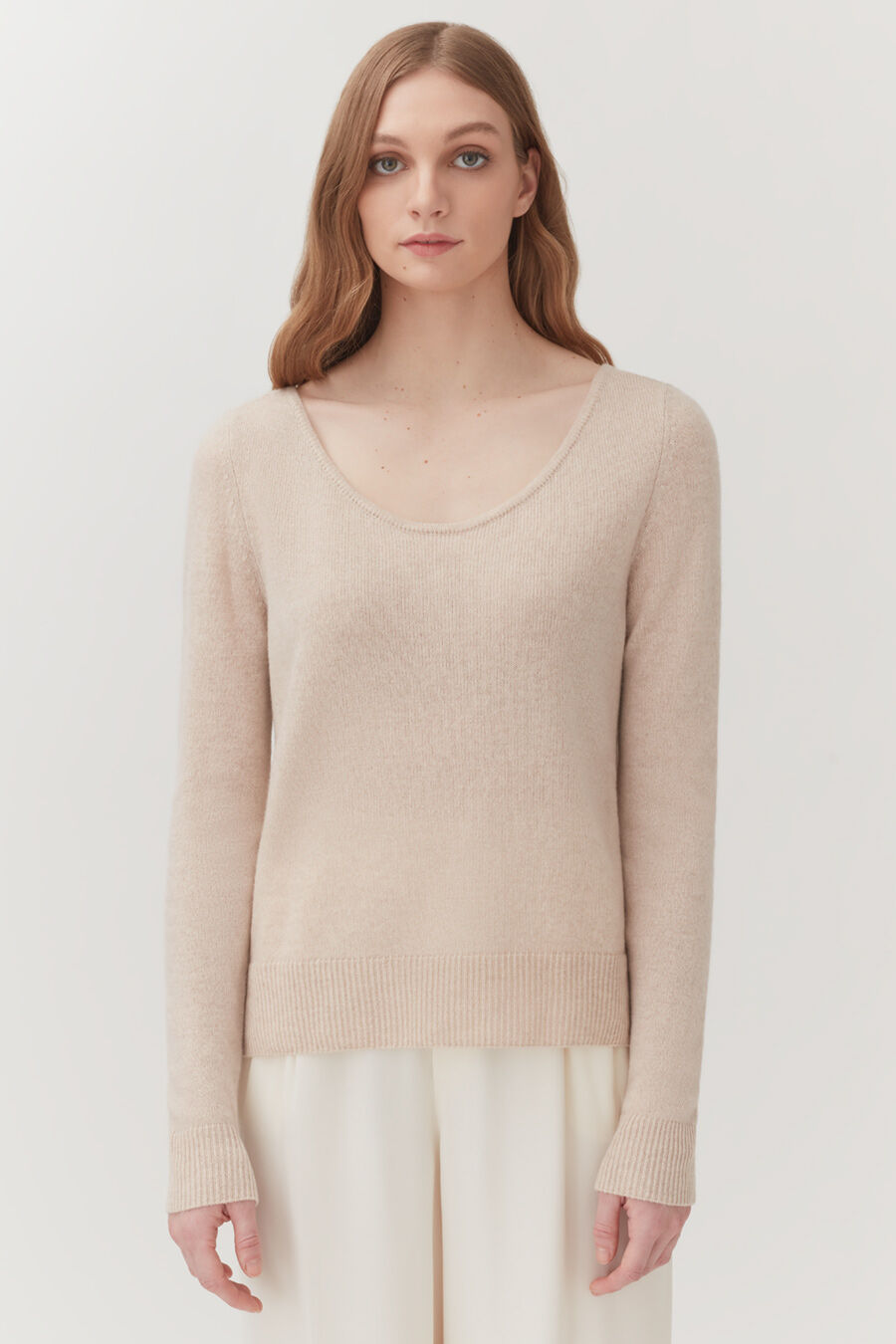 Single-Origin Cashmere Scoop Neck Sweater