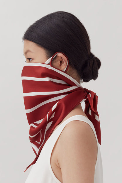 Washable Silk Striped Bandana