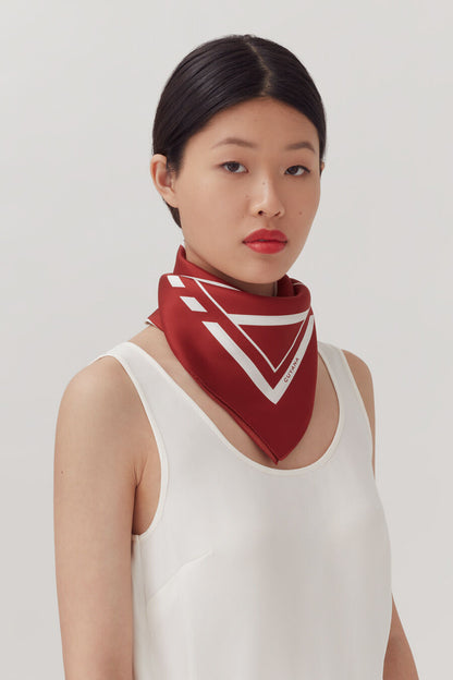 Washable Silk Striped Bandana