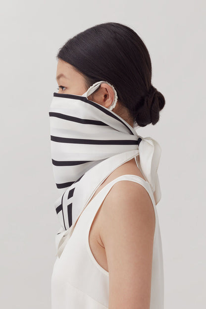 Washable Silk Striped Bandana