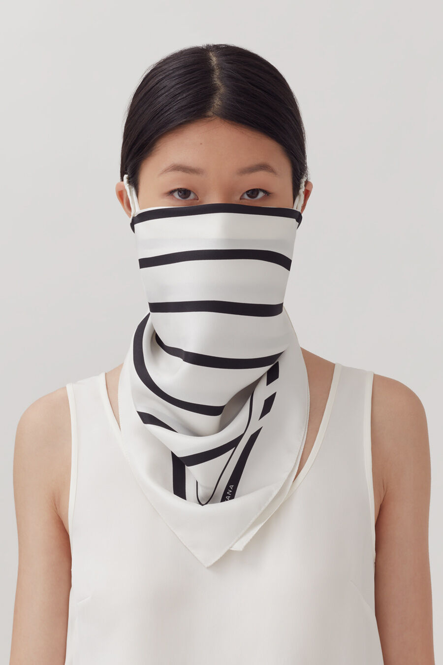 Washable Silk Striped Bandana